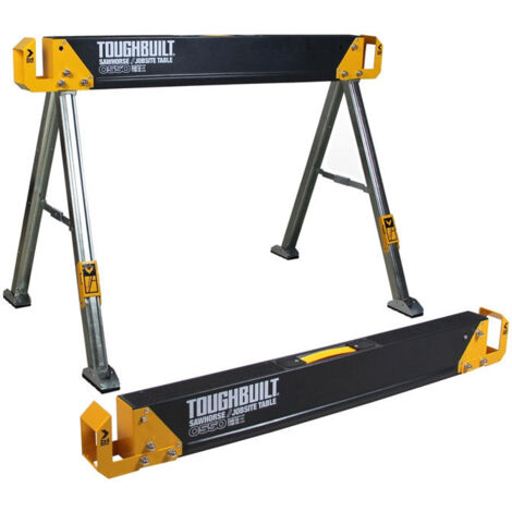 Pack de 2 tréteaux table de chantier C550 TOUGHBUILT (Capacité 1T/Paire) TB-C550-2-XEA