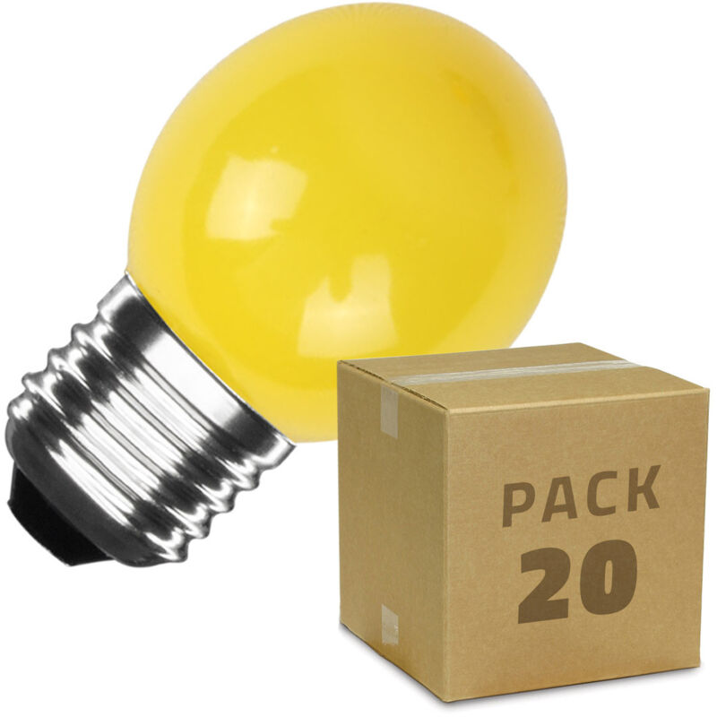 Efectoled - Pack 20 Ampoules led E27 3W 300 lm G45 Monochrome Vert