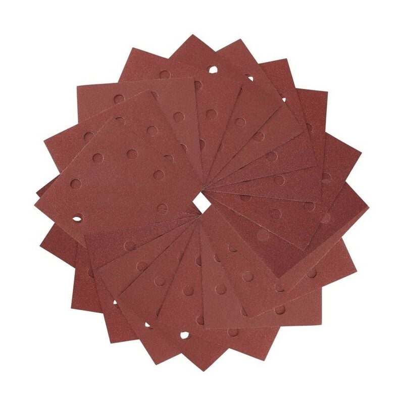 

DEWALT DT3031-QZ - Lija 1/4 de hoja 115x115mm perforada grano 60 con 8 hoyos circulares (25 ud)