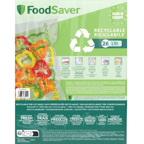 Pack de 26 sacs recyclables de mise sous vide Foodsaver FSBE3202X01 3,87 L