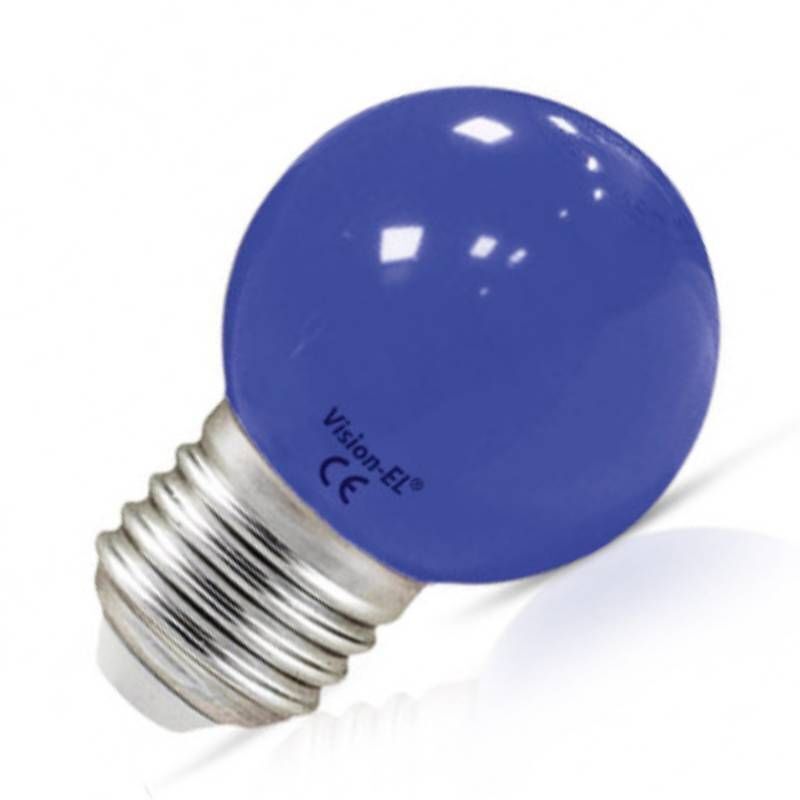 Ampoule LED E27 Bulbe G45 1W Bleu MIIDEX VISION-EL 7619