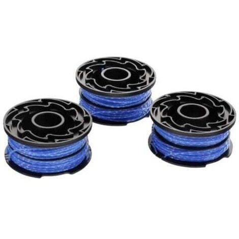 Pack de 3 bobinas de repuesto para recortadoras, bobina automática Reflex Plus, 3 x 12 m de hilo de nailon, hilo de ⌀1,5 mm, A6441X3-XJ Azul