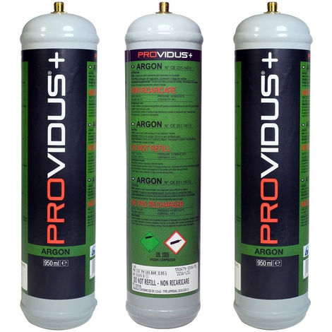 Pack de 3 bouteille argon 110 bars jetable 950 ml bouteille de gaz pour soudage semi automatique -