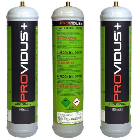Pack de 3 bouteille argon + CO2 - 110 bars jetable 950 ml bouteille de gaz pour soudage semi automatique