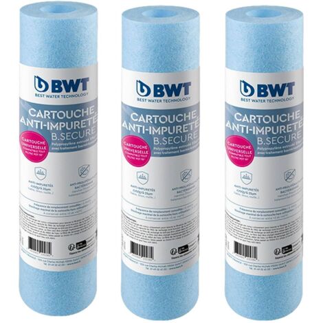 Pack de 3 cartouches - BWT - B.SECURE - Compatible avec tous les filtres 10