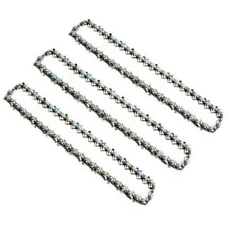 Pack de 3 chaînes de tronçonneuse 20 pouces – Acier haute qualité – 38 lames – Lubrification tridimensionnelle pour coupe optimale