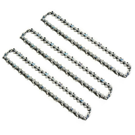 Pack de 3 chaînes de tronçonneuse 20 pouces – Acier haute qualité – 38 lames – Lubrification tridimensionnelle pour coupe optimale
