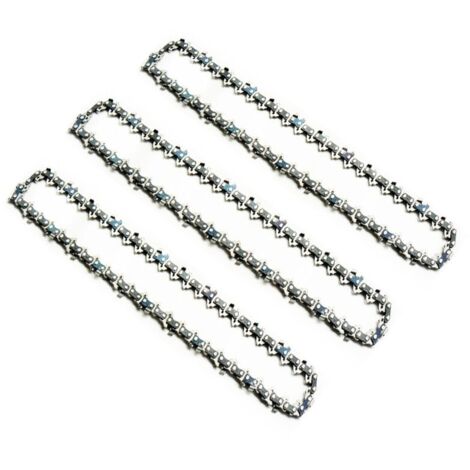 Pack de 3 chaînes de tronçonneuse 20 pouces – Acier haute qualité – 38 lames – Lubrification tridimensionnelle pour coupe optimale