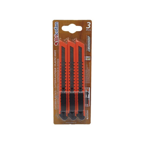 Pack de 3 cúter fabricado en ABS con hojas de 9 mm (3 uds) 10540013