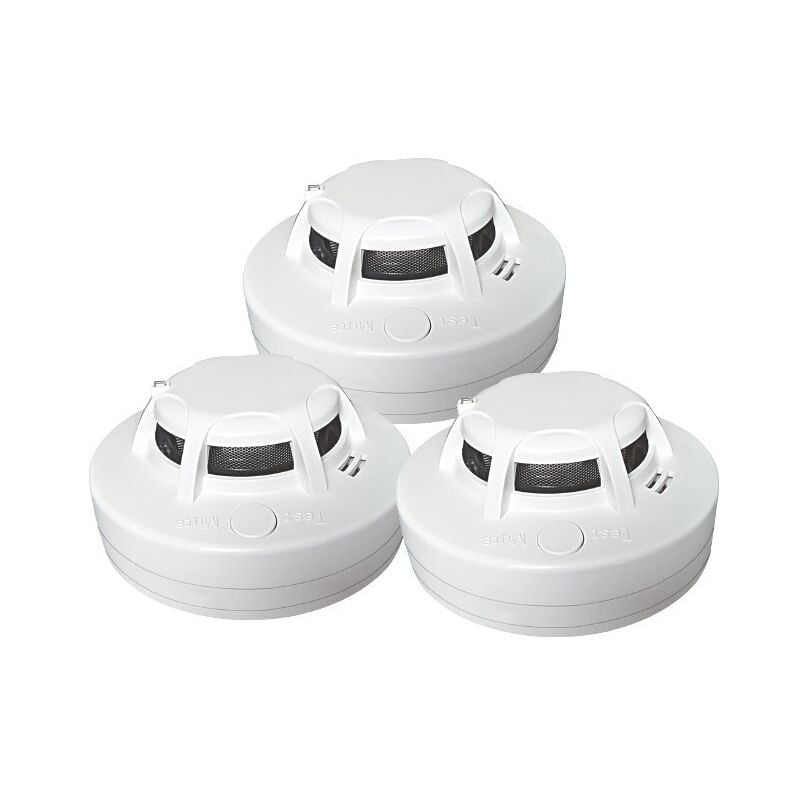 Jod1 - Pack de 3 detecteurs de fumee sans fil