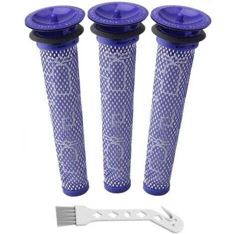 Pack de 3 filtres pour aspirateurs Dyson V6 DC58 / DC59 / DC62, pré-filtre de réapprovisionnement lavable pour Dyson, pièces d'accessoires pour aspirateur