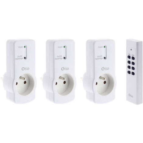 Pack de 3 prises télécommandées - Blanc - Zenitech