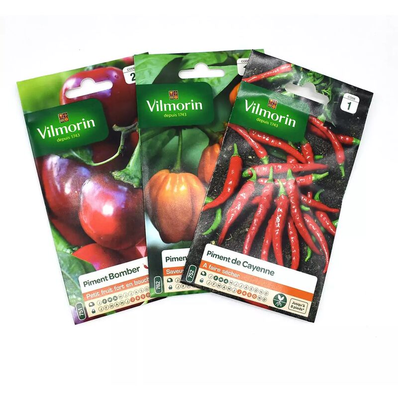 Multitanks - Pack de 3 sachets de graines de Piments