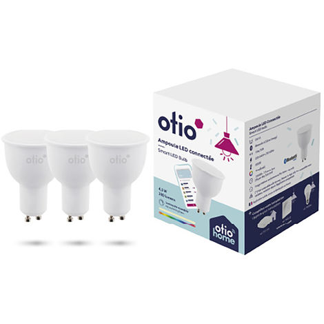 Pack de 3 spots LED connectés Bluetooth GU10 4,5W - Otio