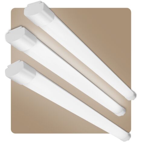 Pack de 3 Tube LED 120CM, Plafonnier LED 36W 4000LM 4000K IP65 Étanche pour Garage,Cave, Bureau, Salle de Bain