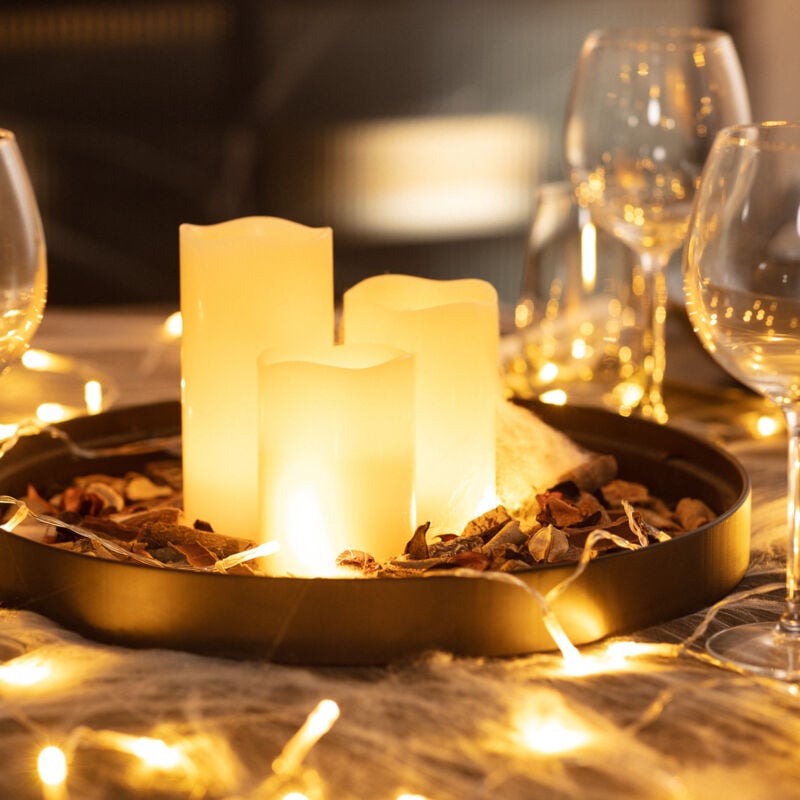 

Pack de 3 Velas LED Cera Natural