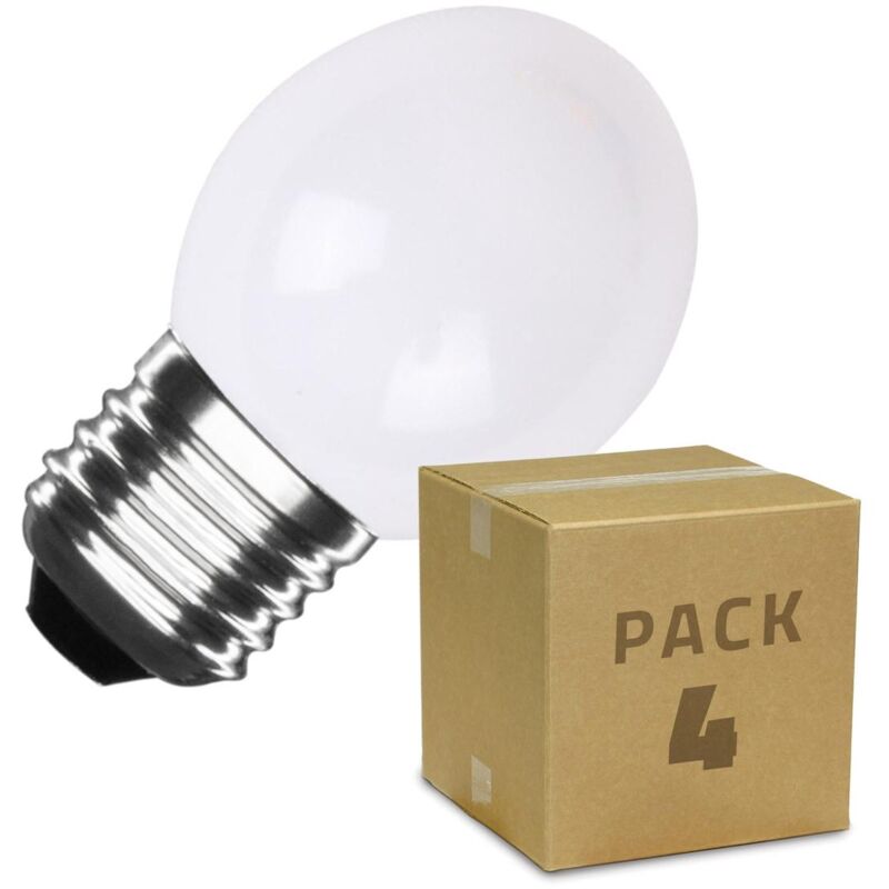 

Pack de 4 Bombillas LED E27 Casquillo Gordo G45 3W Blanco Blanco - Blanco