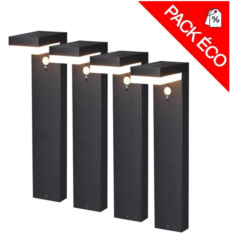 Pack de 4 bornes Solaires led Vénus à détecteur Lumihome