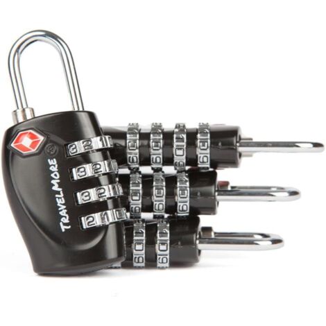 Pack de 4 candados de combinación para equipajes