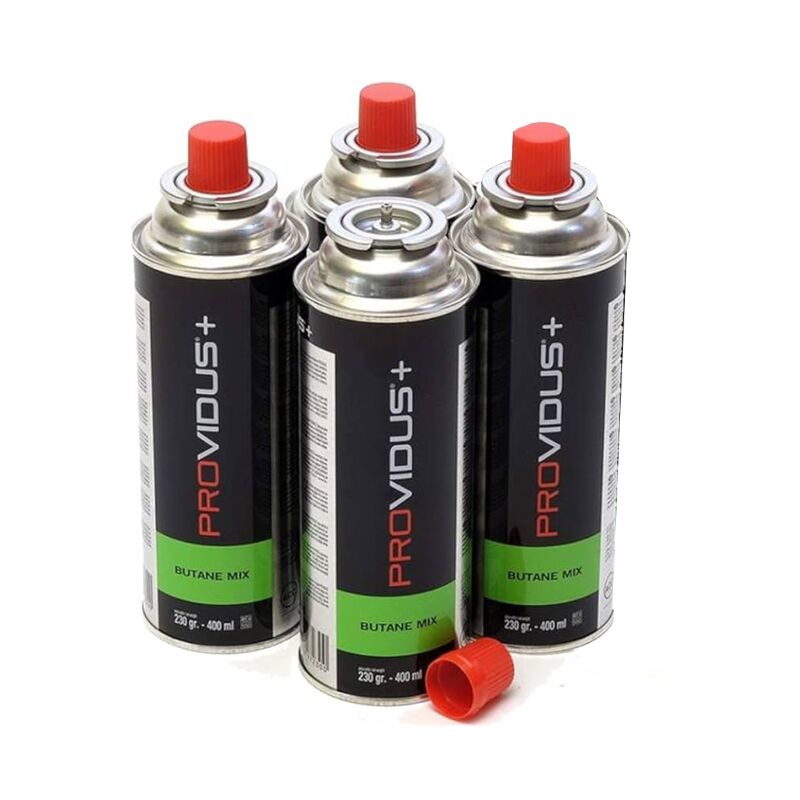 Providus - Pack de 4 cartouche gaz 230g / 400ml UN2037 pour re'chauds et de'sherbeurs thermiques et re'chauds de camping