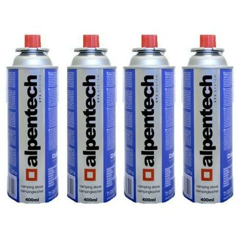 Pack de 4 Cartouches de gaz 250g butane Camping Butane ALPENTECH