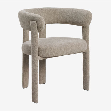 Lot De 6 Chaises De Salle à Manger HWC-G66 - Rotatives Gris Clair - Tissu Accoudoirs