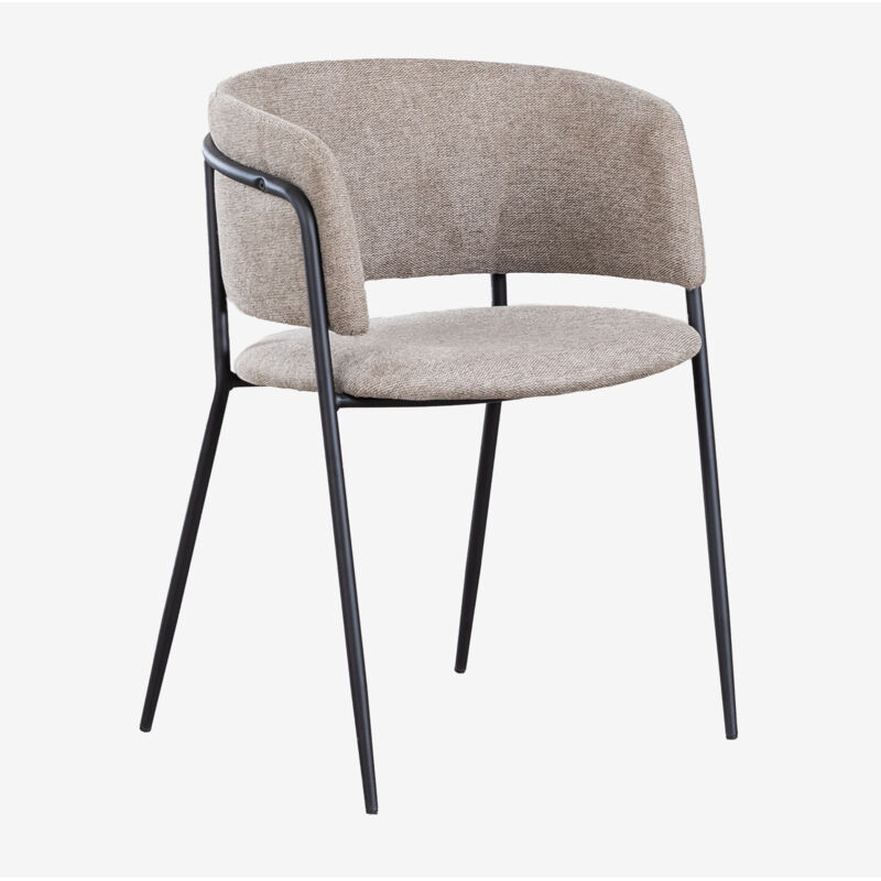 Pack de 4 chaises de salle à manger rembourrées Nalon SKLUM Noir