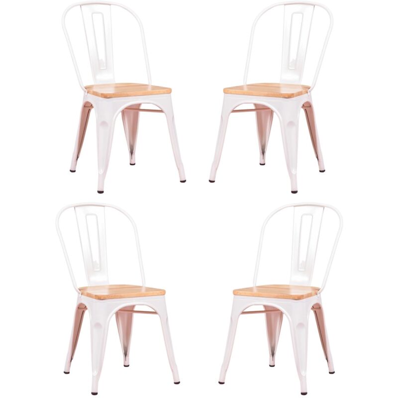Nest Dream - Pack de 4 chaises en métal - Bistro - Blanc