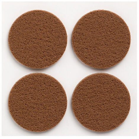 Pack de 4 feutres synthétiques adhésifs marron Ø38mm Plasfix INOFIX