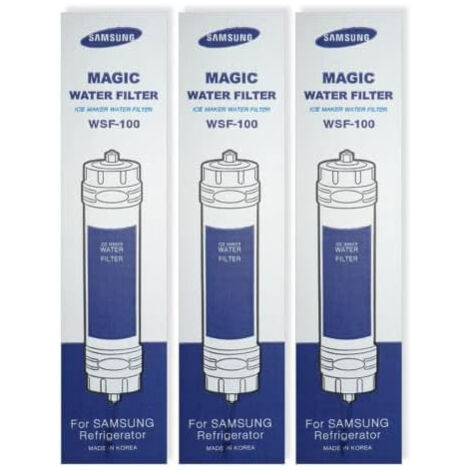 Pack de 4 filtros de agua originales WSF-100 para frigorífico americano Samsung