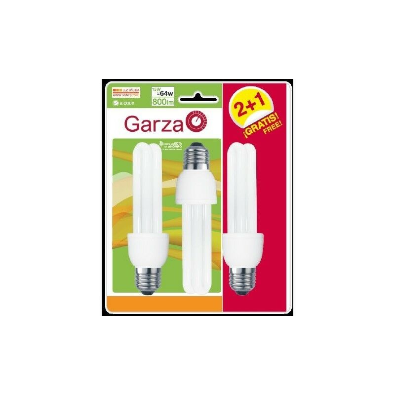 

Pack de 4 Lighting - 2+1 - Bombillas Stick Luz Cálida T3 15W E14 800 L 2.700K. - Garza