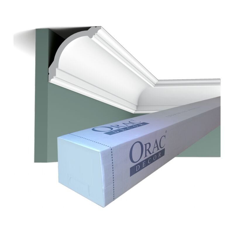 Carton complet de 24 mètres CB512 Corniche plafond Orac Decor - 10x10x200cm (h x p x l) - moulure décorative polystyrène