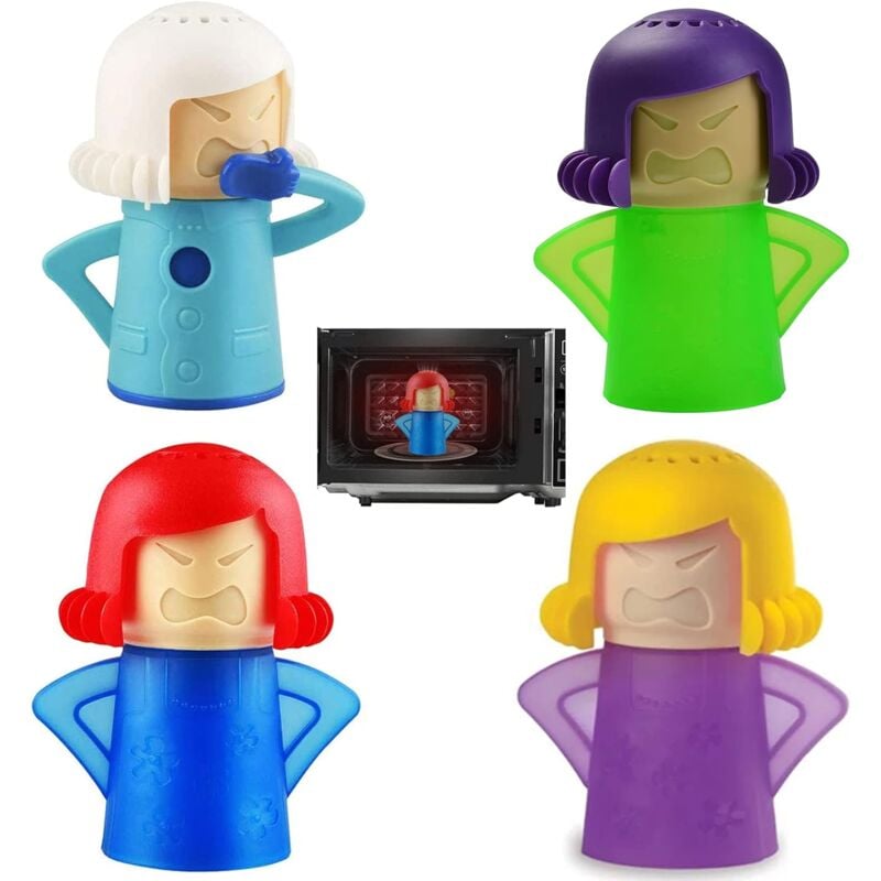 Pack de 4 Nettoyant Micro-Ondes, Nettoyeur Vapeur Micro-Ondes, Désodorise les Réfrigérateurs, Nettoie les Fours, Nettoyeur Vapeur, Nettoyeur Vapeur