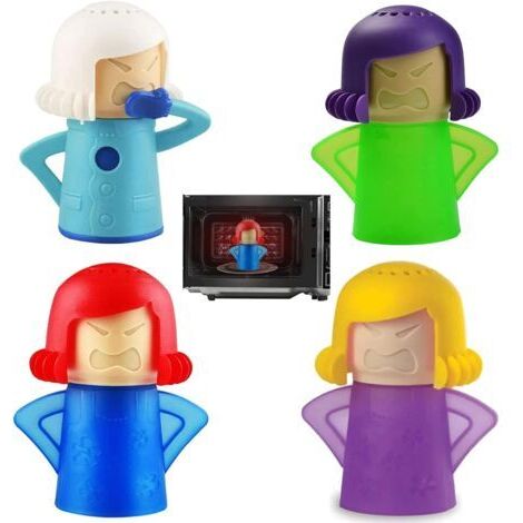 Pack de 4 Nettoyant Micro-Ondes, Nettoyeur Vapeur Micro-Ondes, Désodorise les Réfrigérateurs, Nettoie les Fours, Nettoyeur Vapeur, Nettoyeur Vapeur Rapide pour Micro-Ondes