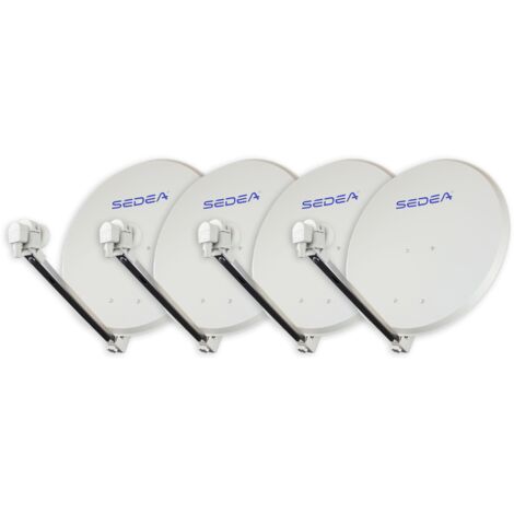 Pack de 4 paraboles 65 EASY Acier + LNB