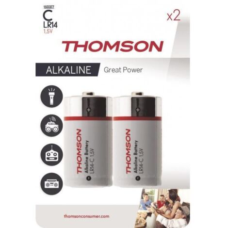 Pack de 4 piles alcalines LR06 AA 1,5V - Thomson