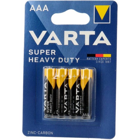Pack de 4 piles Varta Superlife R03 Micro AAA (02003 101 414)