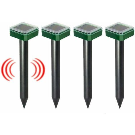 Pack de 4 repelentes solares para topos y topillos repelente solar impermeable para animales