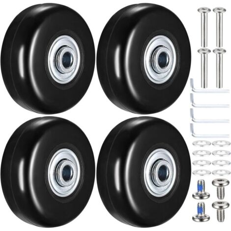 Pack de 4 ruedas de repuesto para maletas, ruedas de repuesto para maletas, ruedas de repuesto para equipaje de 50 x 18 mm, ruedas de repuesto de goma para maletas y carros