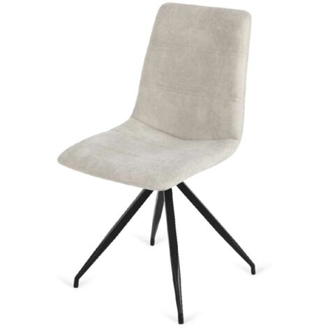 Pack de 4 sillas Alicante tapizadas en marfil, 91 cm (alto) 46 cm (ancho) 51 cm (fondo)