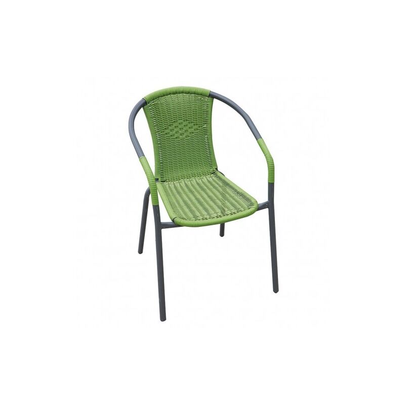 Chaise empilable de base en acier/fibre. vert Ehlis