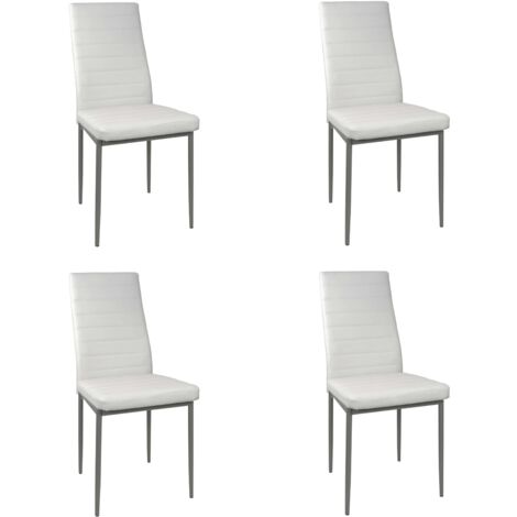 Pack de 4 Sillas blancas para Salón Comedor, Sillas Avat Estilo Moderno en Blanco 43x93x43 cm