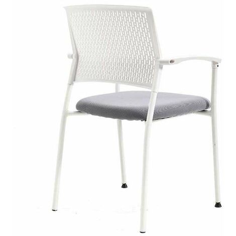 Pack de 4 sillas confidente acabado blanco/gris. 55 cm(ancho) 85 cm(altura) 55cm(fondo)