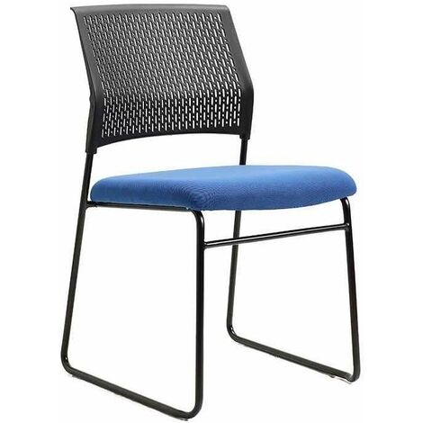 Pack de 4 sillas confidente tapizada en color azul, 56 cm(ancho) 84/94 cm(altura) 58 cm(fondo)