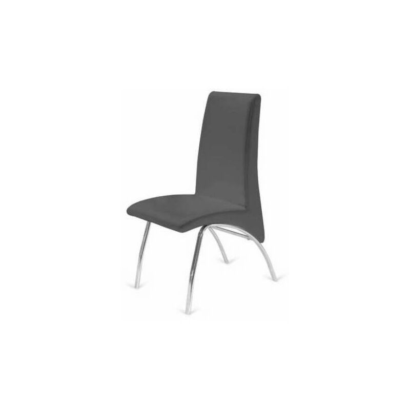 

Pack de 4 sillas en polipiel y cromo Granada. A elegir en blanco, gris o negro. 47 cm(ancho ) 98 cm(altura) 44 cm(fondo) Color GRIS