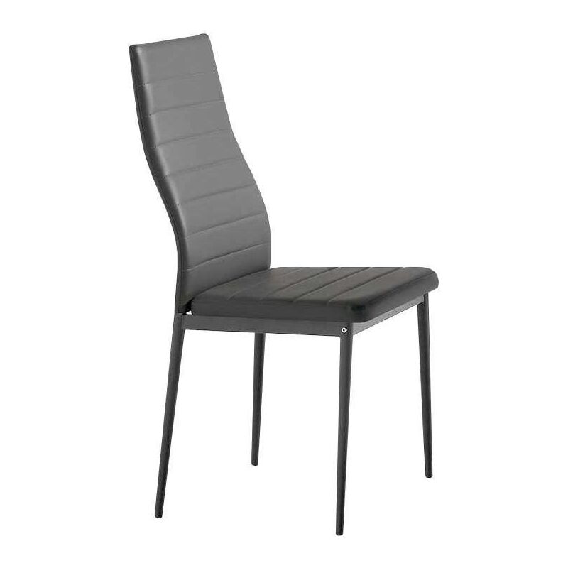 

Pack de 4 sillas en varios colores 99 cm(alto)41 cm(ancho)52 cm(largo) Tapizado Gris