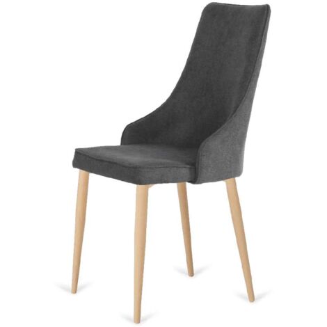 Pack de 4 sillas Imperial gris oscuro, 94 cm (alto) 48 cm (ancho) 57 cm (fondo)