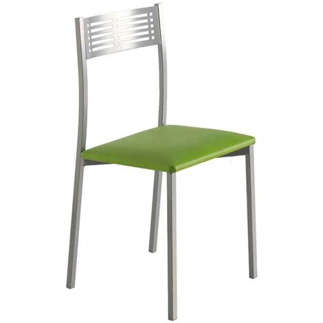 Pack de 4 sillas Laura en polipiel verde, 41 x 47 x 86 cm (largo x ancho x alto)