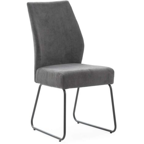 Pack de 4 sillas modelo Alicia tapizado textil gris antracita, 97cm(alto) 45cm(ancho) 62cm(largo)