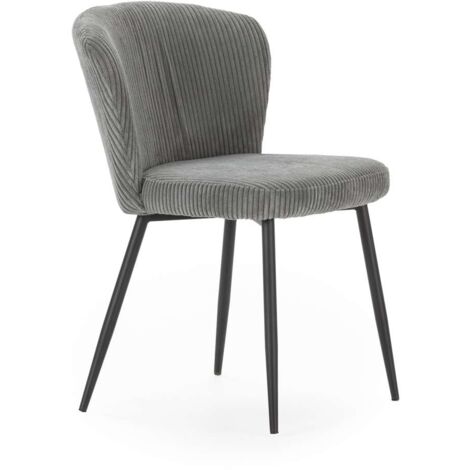 Pack de 4 sillas modelo Guadiana tapizado textil gris, 78cm(alto) 47cm(ancho) 58cm(largo)